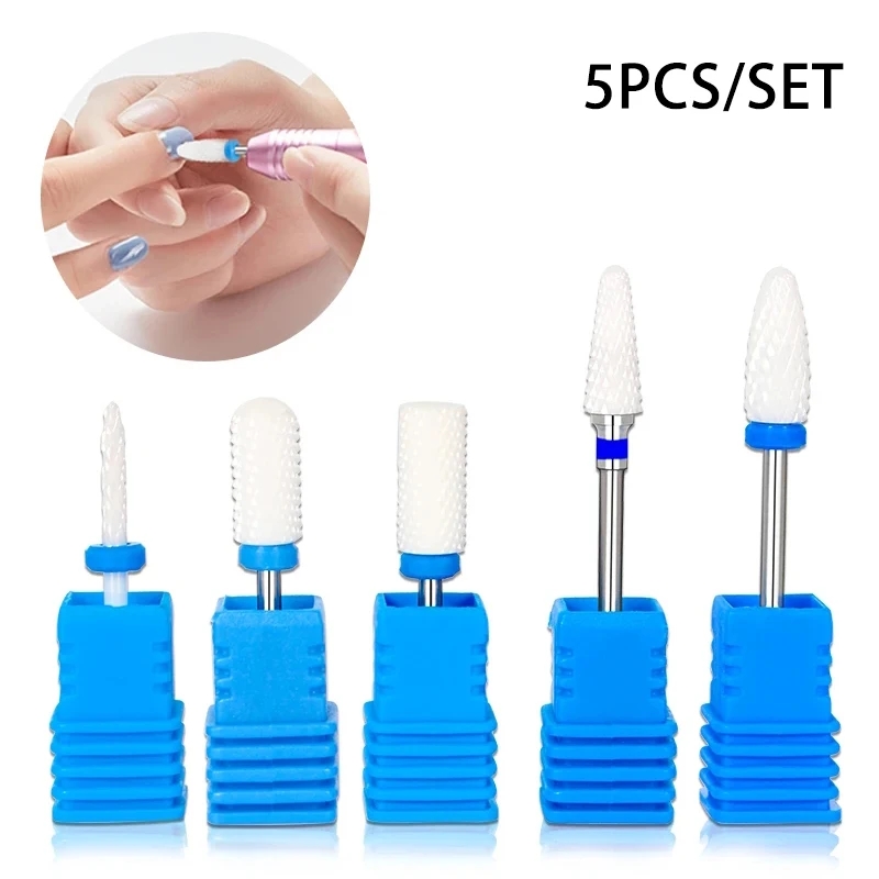 Power Tools Jobs - 5 PCS/Set Ceramic Nail Drill Bits