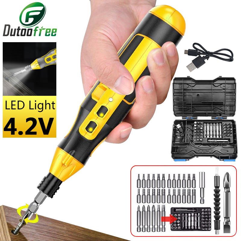 Power Tools Battery Repair - 4.2V Cordless Electric Screwdriver Rechargeable LED