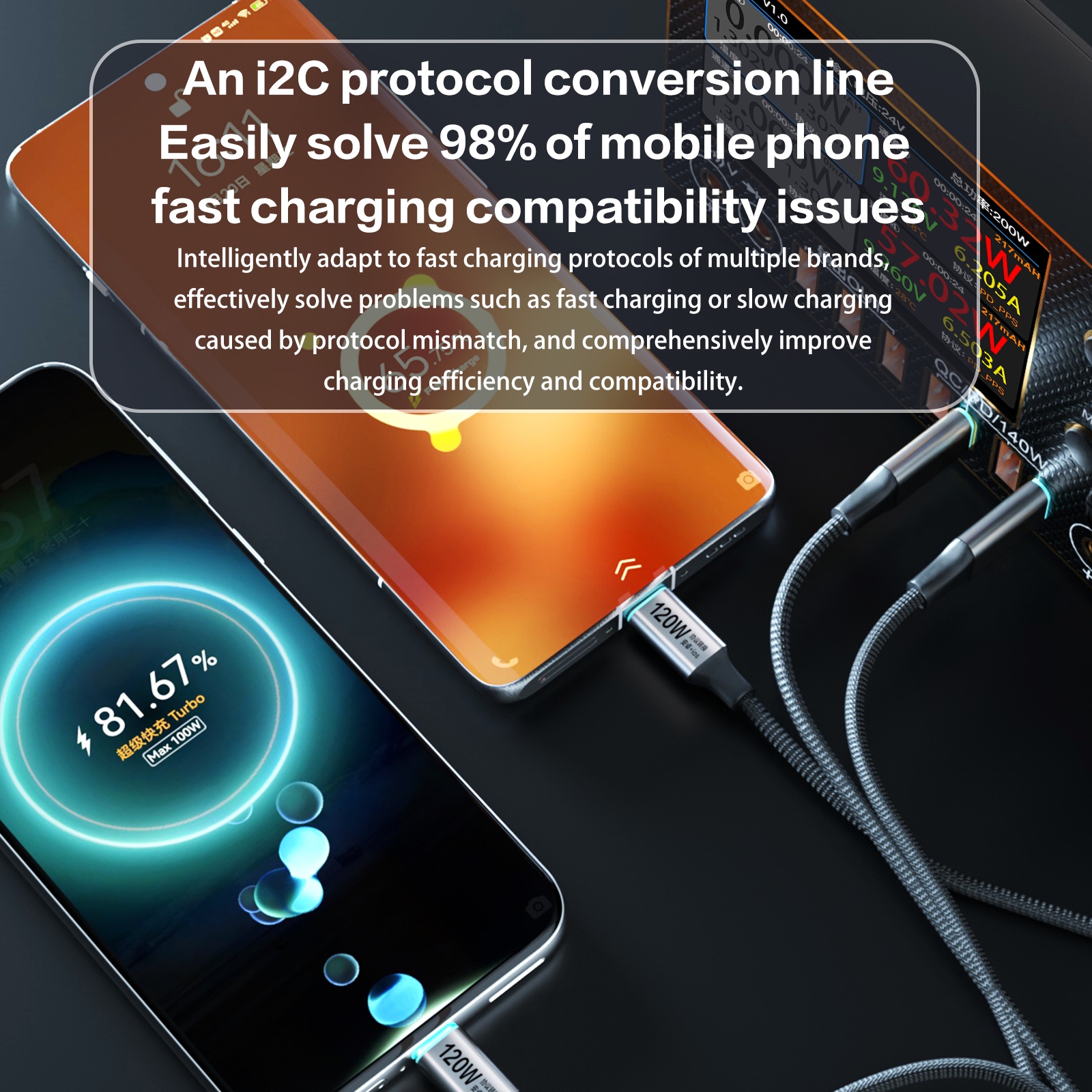 i2C Turbo 120W PPS Protocol Fa - مراجعة Xiaomi Power Tools وسعره