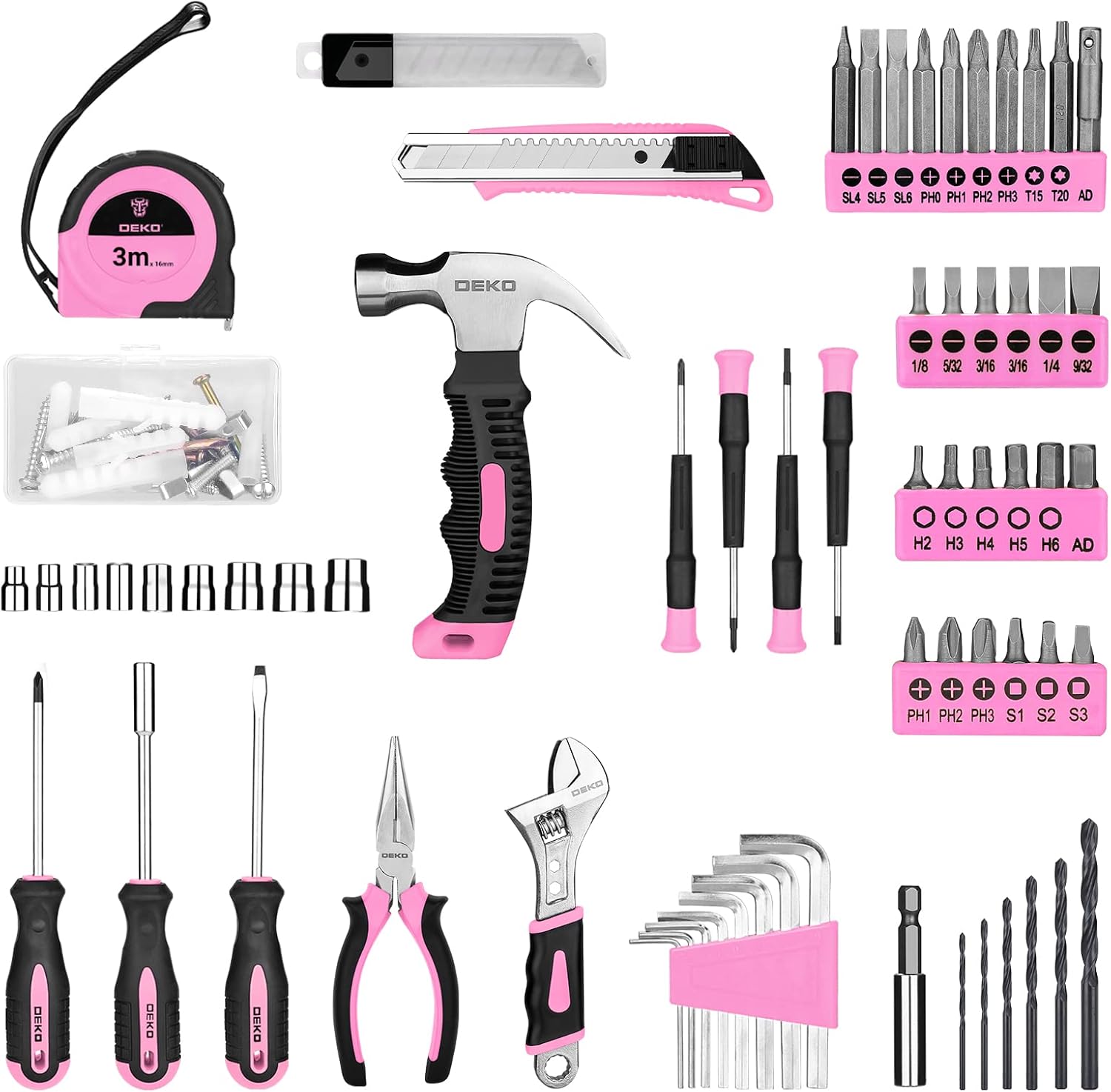 126 Pcs Pink Cordless Drill Se - مراجعة Power Tools Pink وسعره