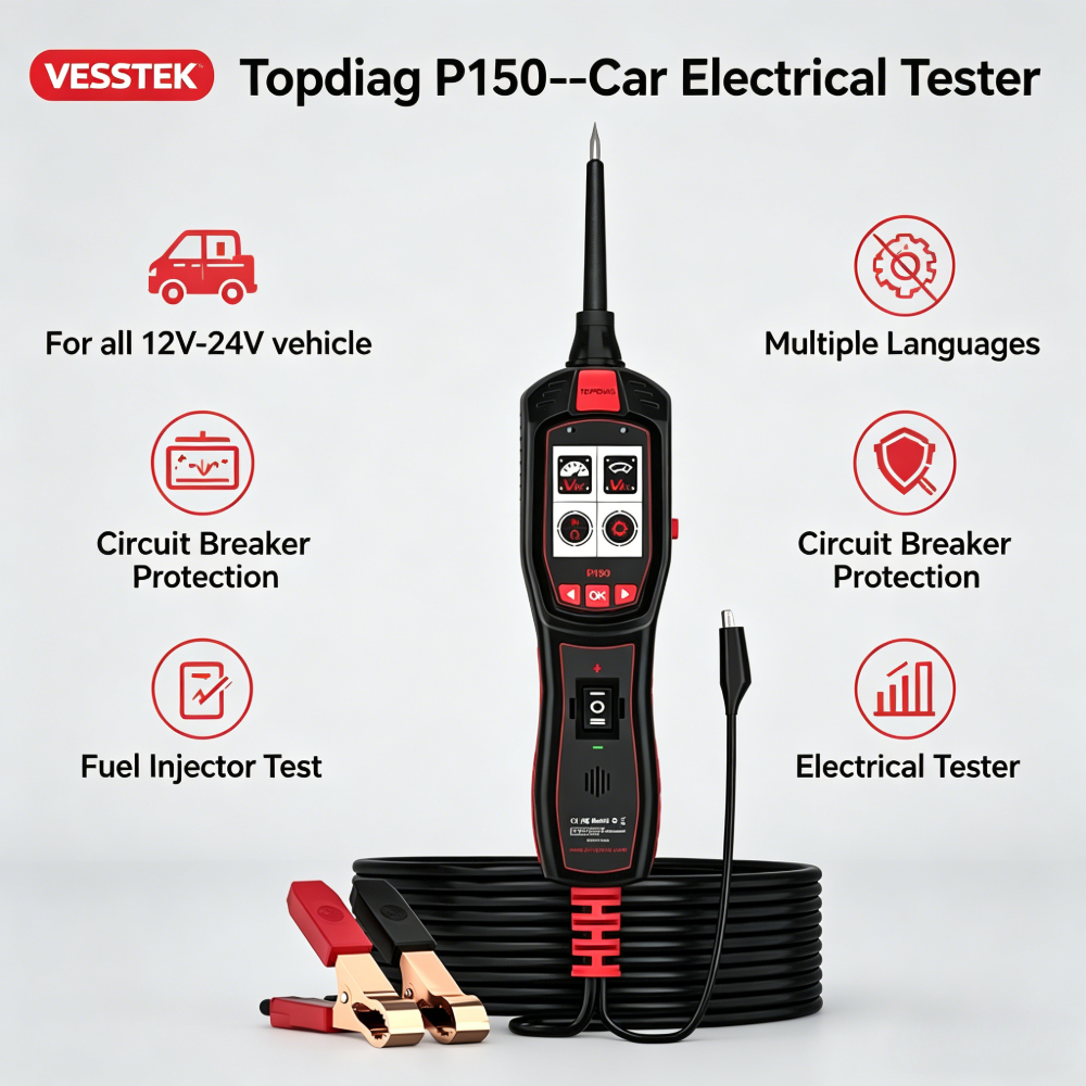 VESSTEK-TopDiag P150 Car Circu - مراجعة Power Tools In Automotive وسعره