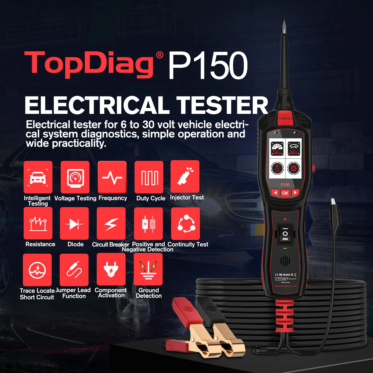 VESSTEK-TopDiag P150 Car Circu - مراجعة Power Tools In Automotive وسعره