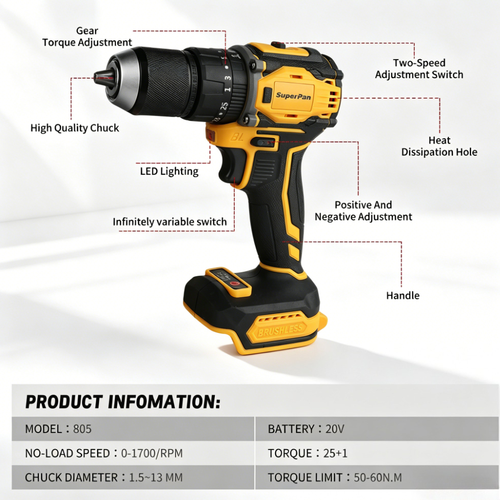Brushless electric drill concr - مراجعة Power Tools Wood وسعره
