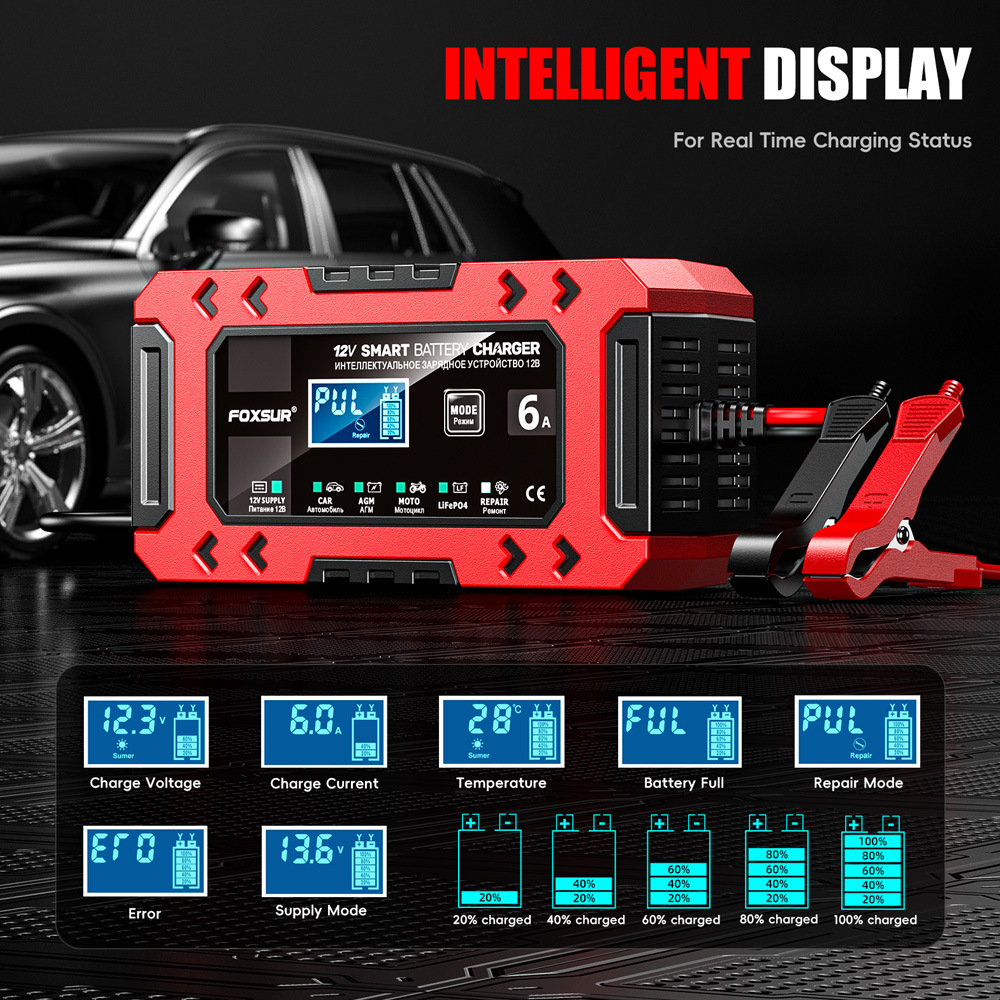 12V6A Intelligent Car & Motorc - مراجعة Power Tools Battery Repair وسعره