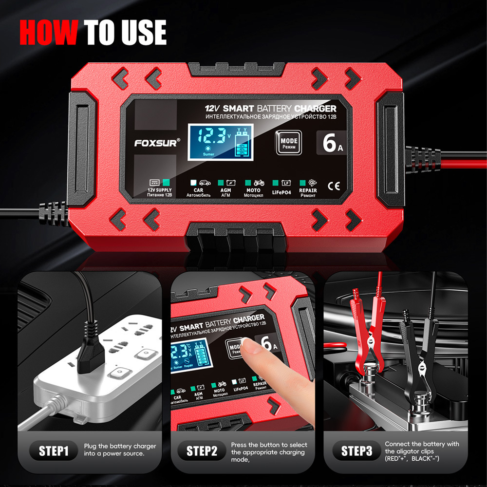 12V6A Intelligent Car & Motorc - مراجعة Power Tools Battery Repair وسعره