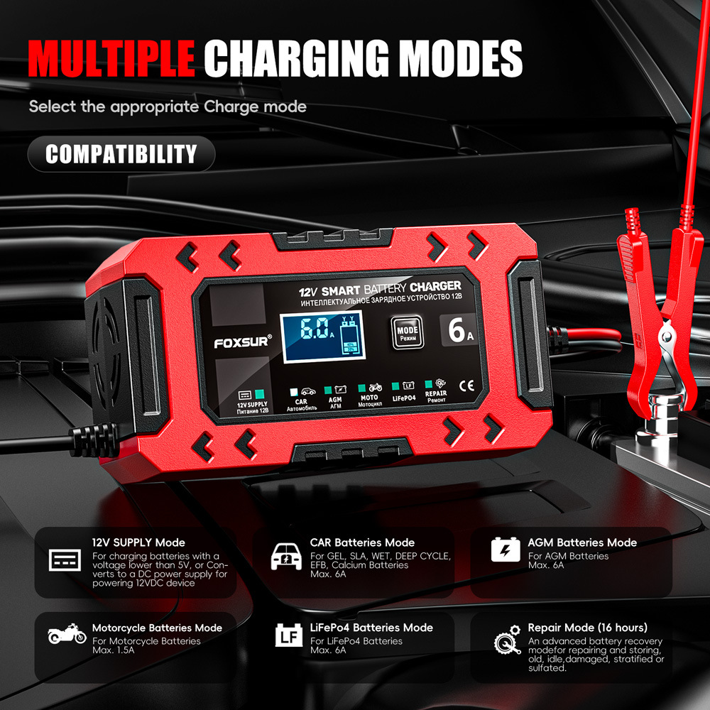 12V6A Intelligent Car & Motorc - مراجعة Power Tools Battery Repair وسعره
