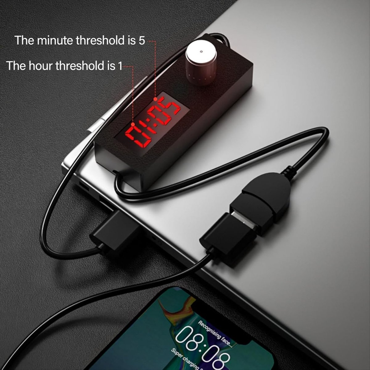 MALL USB Timer Switching Cord  - مراجعة Power Tools Mall وسعره