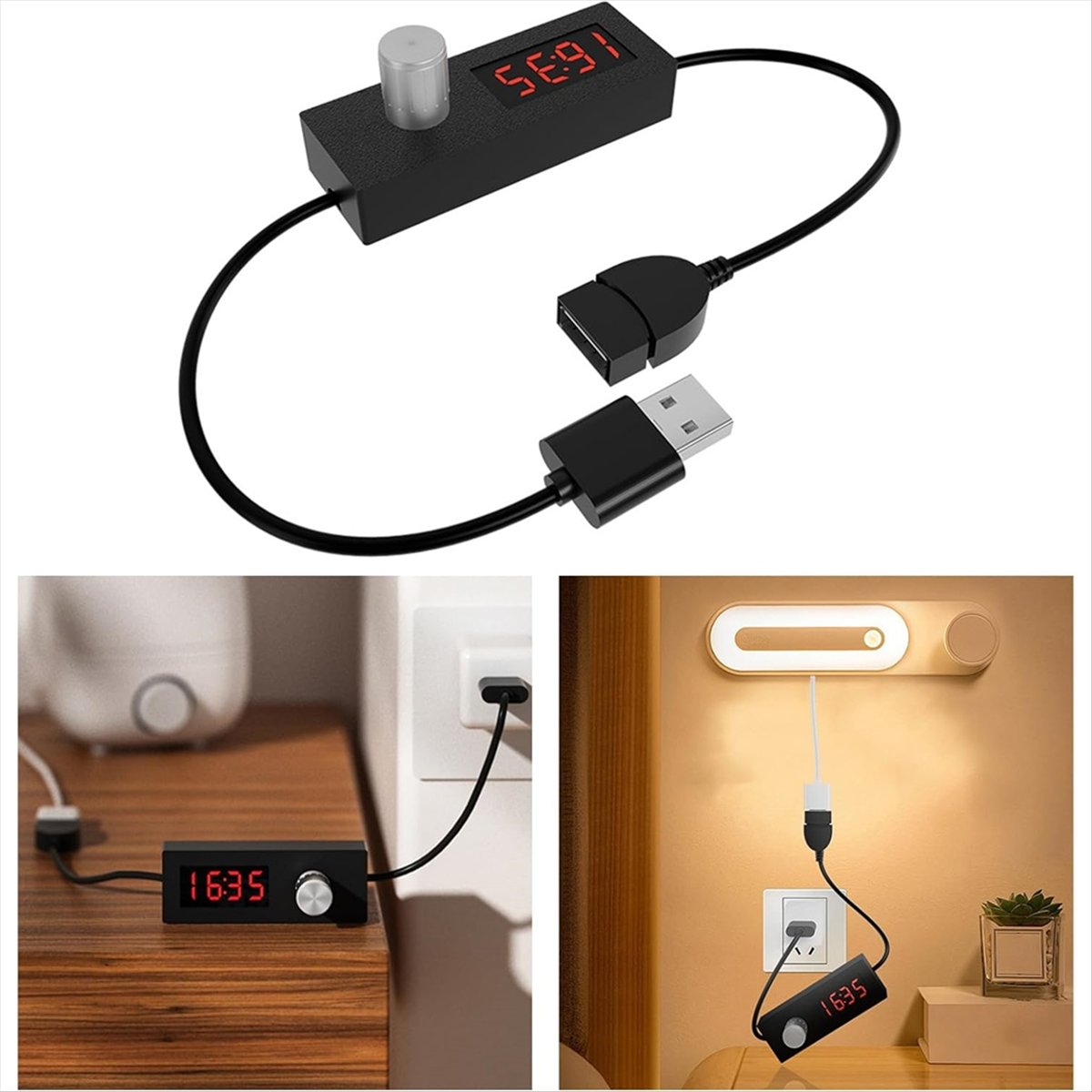 MALL USB Timer Switching Cord  - مراجعة Power Tools Mall وسعره
