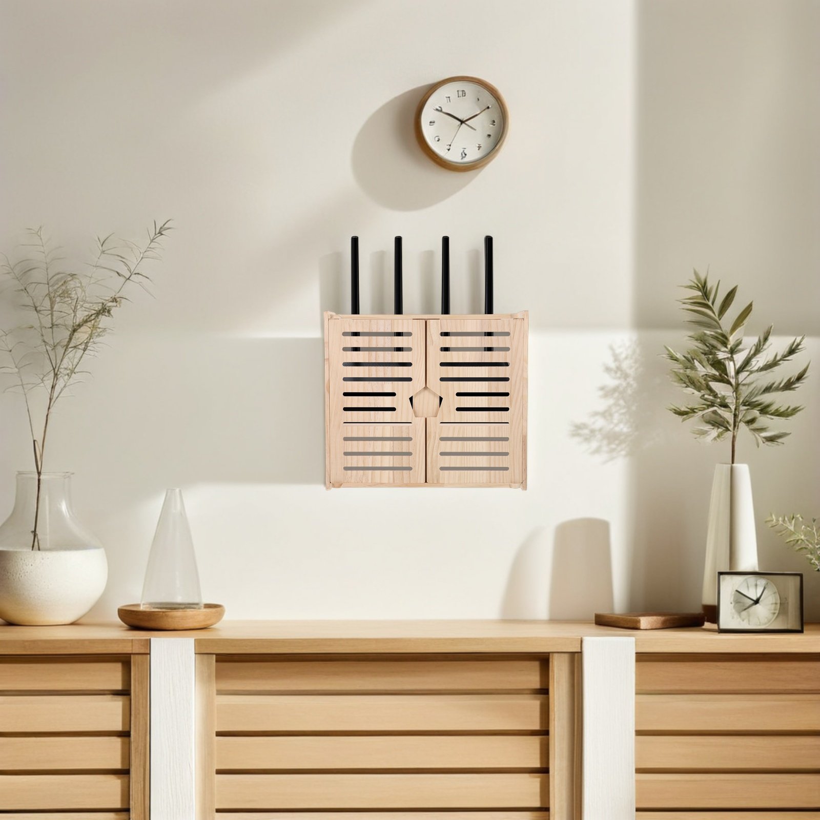 Wooden WiFi Router Storage Box - مراجعة Power Tools Wood وسعره