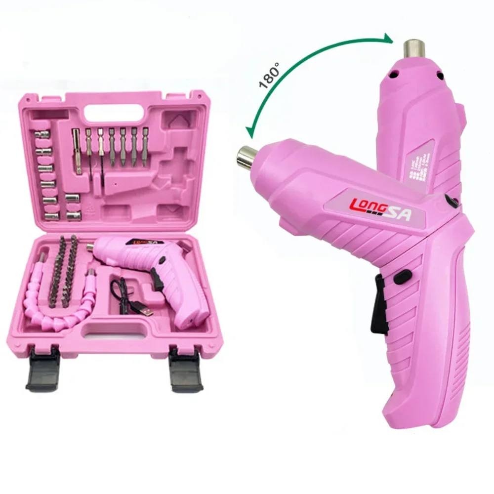 New Full Pink Electric Screwdr - مراجعة Power Tools Pink وسعره