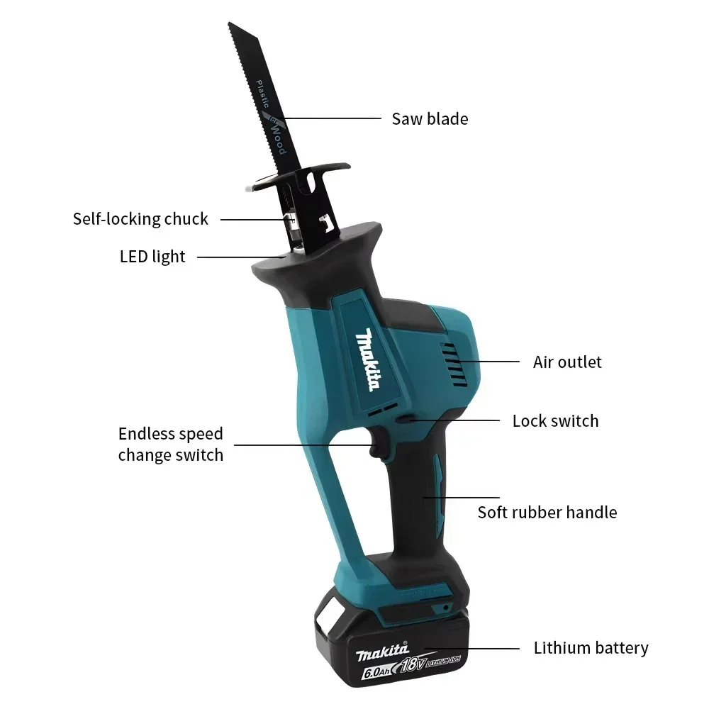 Makita DJR189 18V Cordless Ele - مراجعة Power Tools Wood وسعره