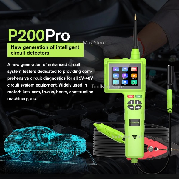 JDiag P200 12V 24V Power Probe - مراجعة Power Tools In Automotive وسعره