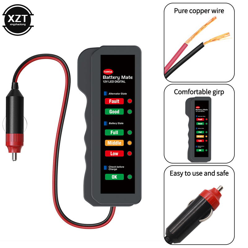 Car Battery Tester 6 LED Displ - مراجعة Power Tools In Automotive وسعره